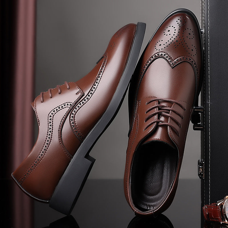 Men's Dress Cap Toe Shoes Wingtip Brogue Oxford Formal Shoes