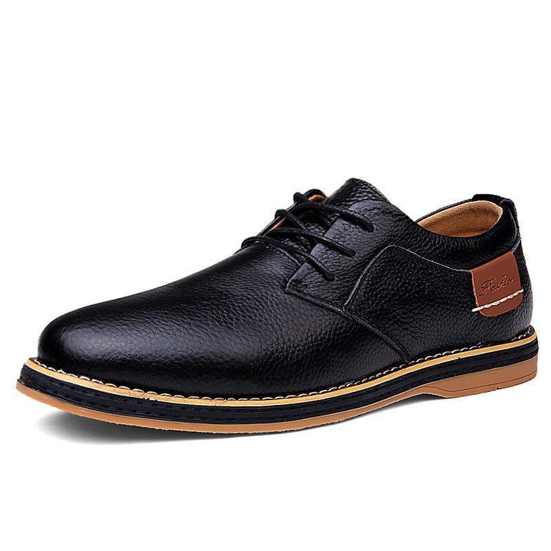 Mens Casual Shoes Lace-up Classic Oxford Leather Shoes