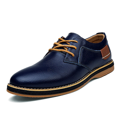 Mens Casual Shoes Lace-up Classic Oxford Leather Shoes