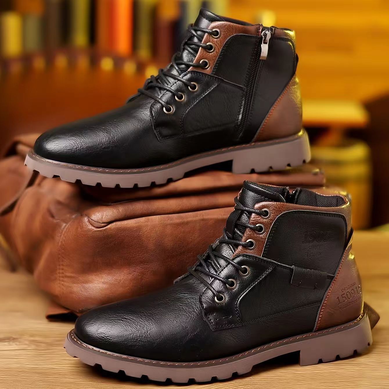 Men's Retro Casual Leather Boots