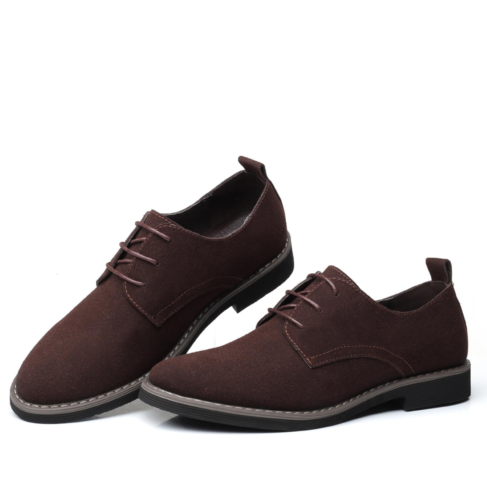 Men's Suede Leather Dress Shoes Casual Lace Up Oxfords Shoes