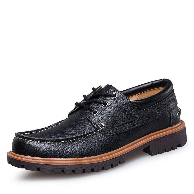 Men's Retro Genuine Leather Boat Shoes
