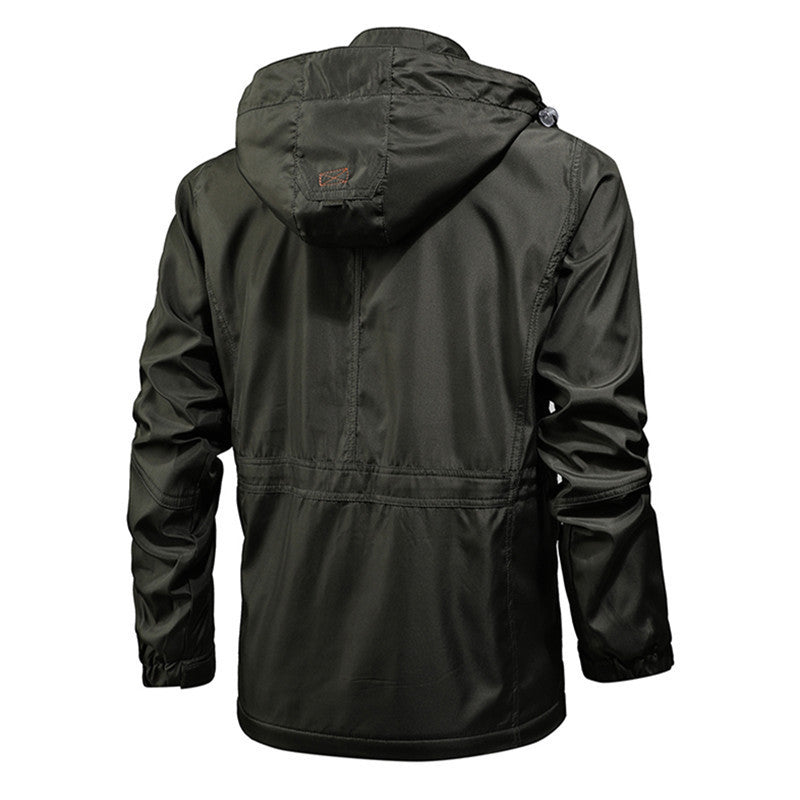 Men's Spring Hooded Casual Windbreaker Jacket