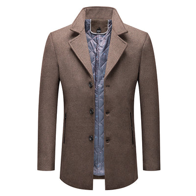 Men's Premium Slim-Fit Business Wool Coat