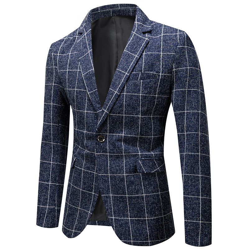 Premium Fitted Thin Plaid Blazer- 2019 New Arrival