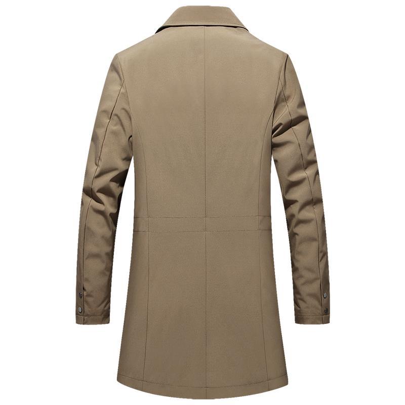Men's Business Thin Fitted Long Jacket
