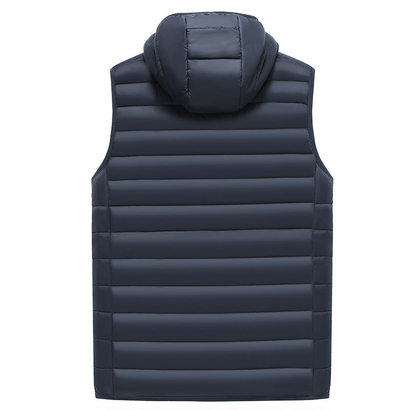 Men's Ultralight Hooded Down Cotton Vest