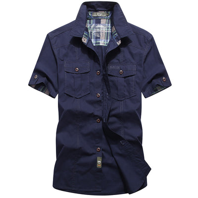 Men's Summer Cotton Casual Work Shirt