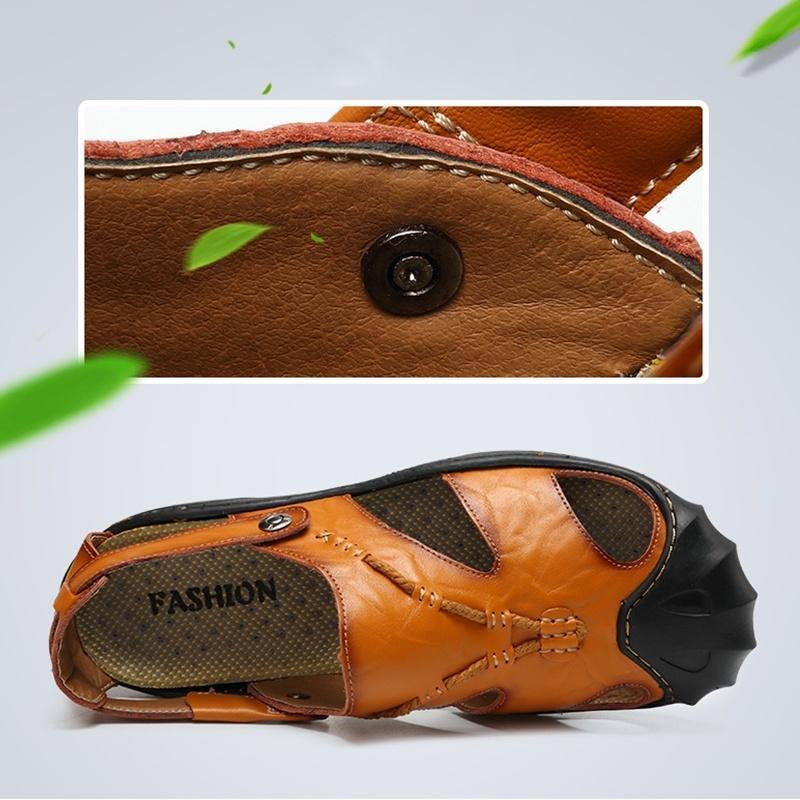 Pearlyo_High Quality Men's Summer Leather Sandals Outdoor Sports Beach Shoes Casual Shoes 118689 