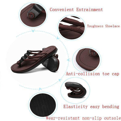 Pearlyo_Men's Comfortable Opened Toe Casual Fashion Slippers 