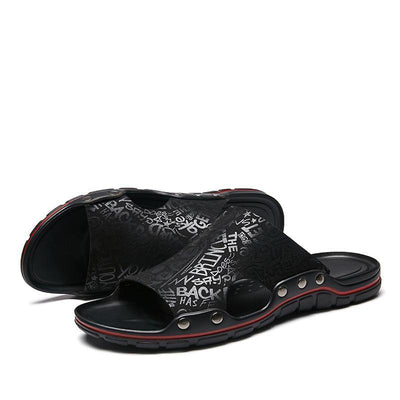 Men's casual comfortable flat breathable slippers