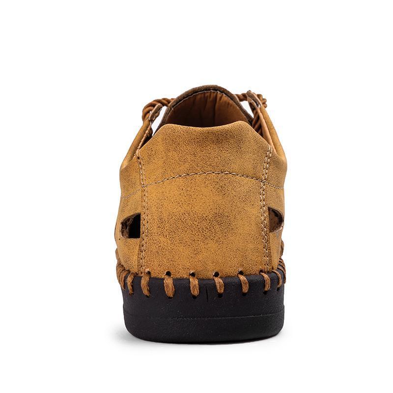 Men's Breathable Leather Large Size Sandals