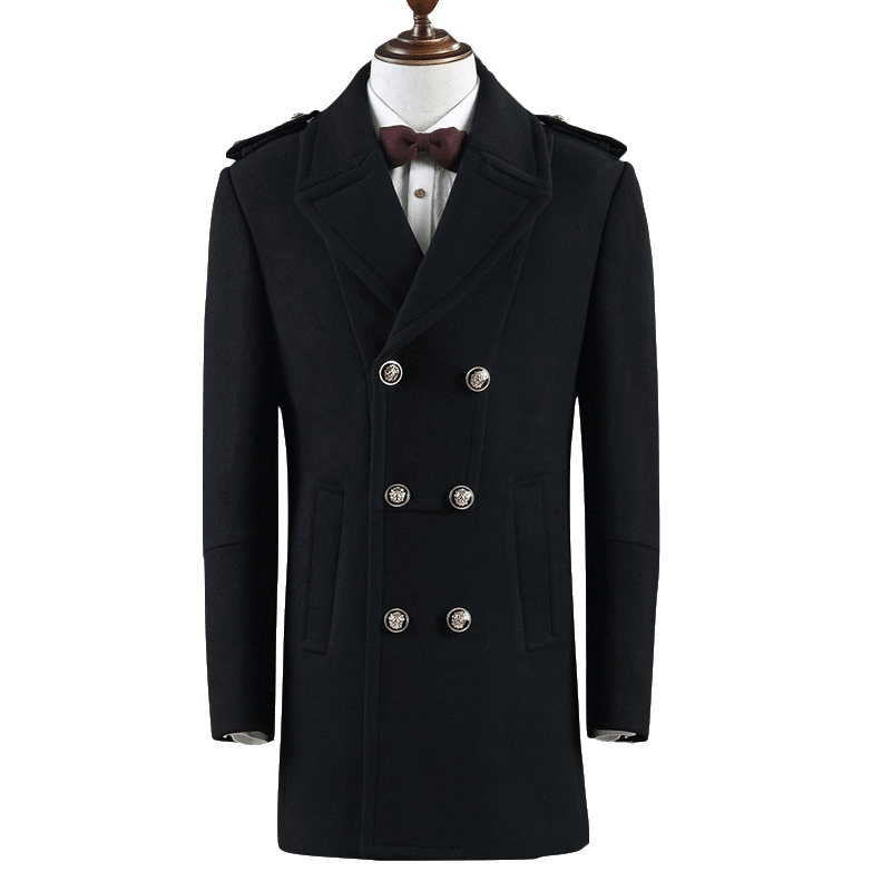 Gentlemen Double Breasted wool coat #001