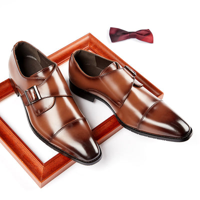 Men's Classic Genuine Leather Monk Shoes