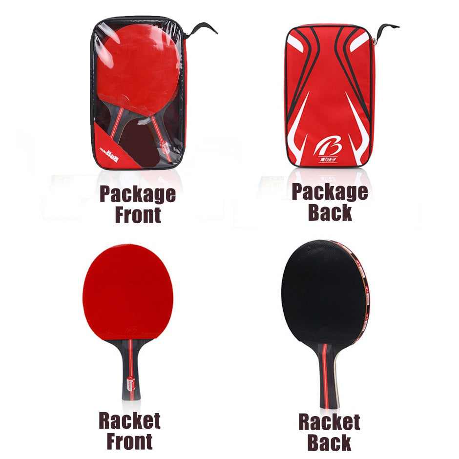 2Pcs Double Face Pimples Table Tennis Rackets With 3 Balls
