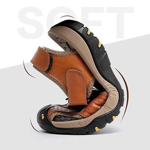 Men‘s Outdoor Fisherman Athletics Leather Sandals