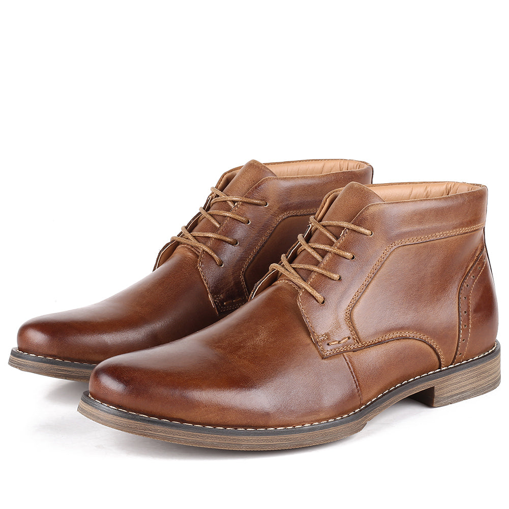 Men's Classic Thicken Leather Chukka Boots