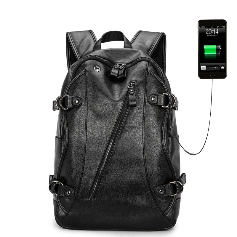 Men‘s External USB Charge Waterproof Backpack