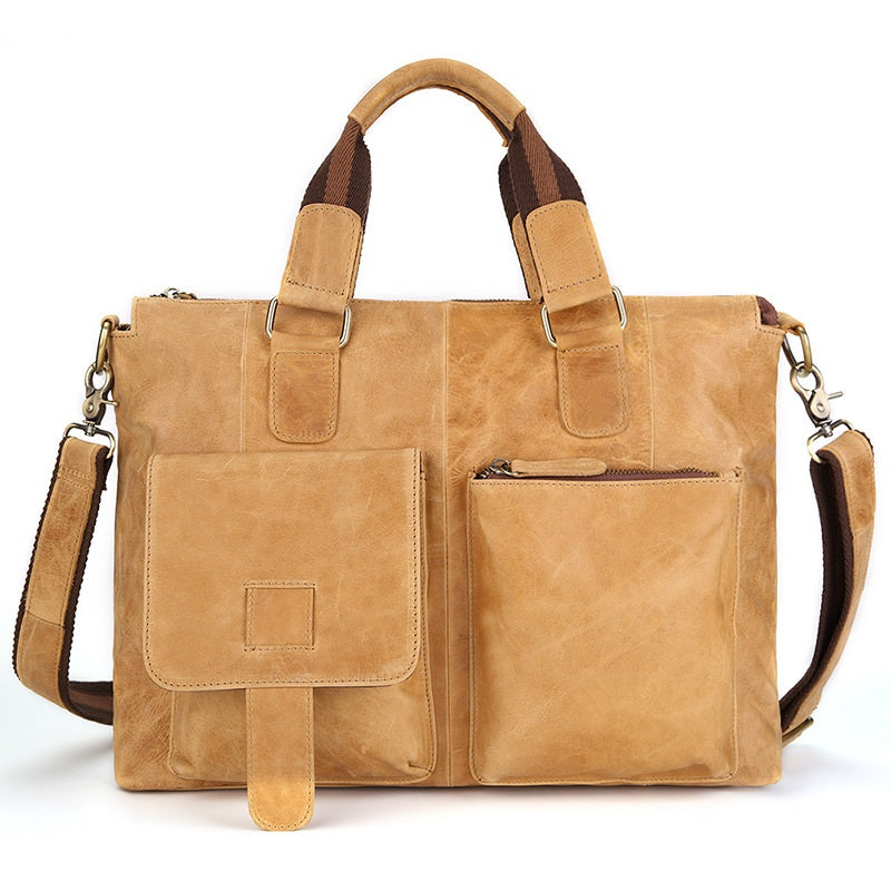 Leather Vintage Rustic Crossbody Messenger Satchel Bag
