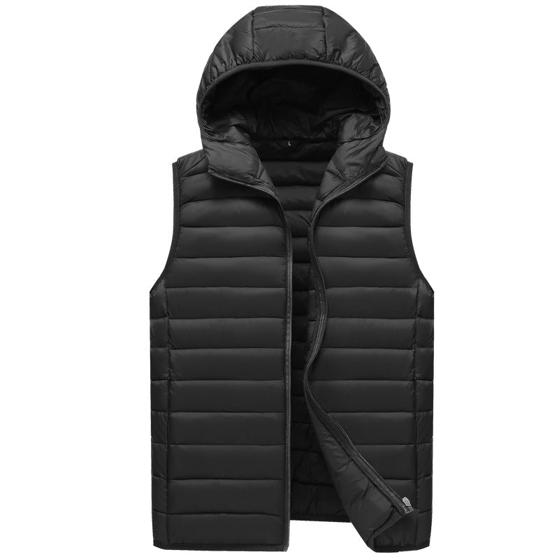 Men's Ultralight Hooded Down Cotton Vest