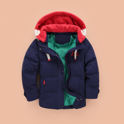 Boys And Girls Winter Latest Thicken Hooded Warm Cotton Jacket