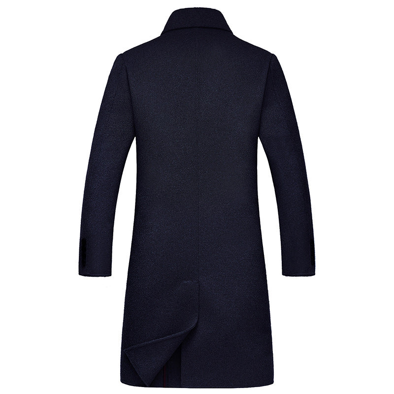 Men's Double-Faced Long Wool Coat