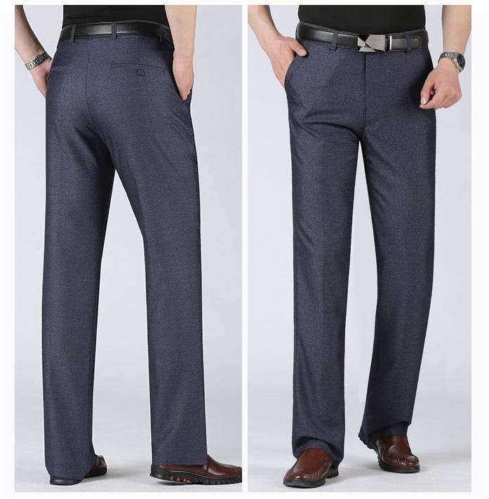 Men's Business Slim Fit Flat Front Thicken Pant With Fur