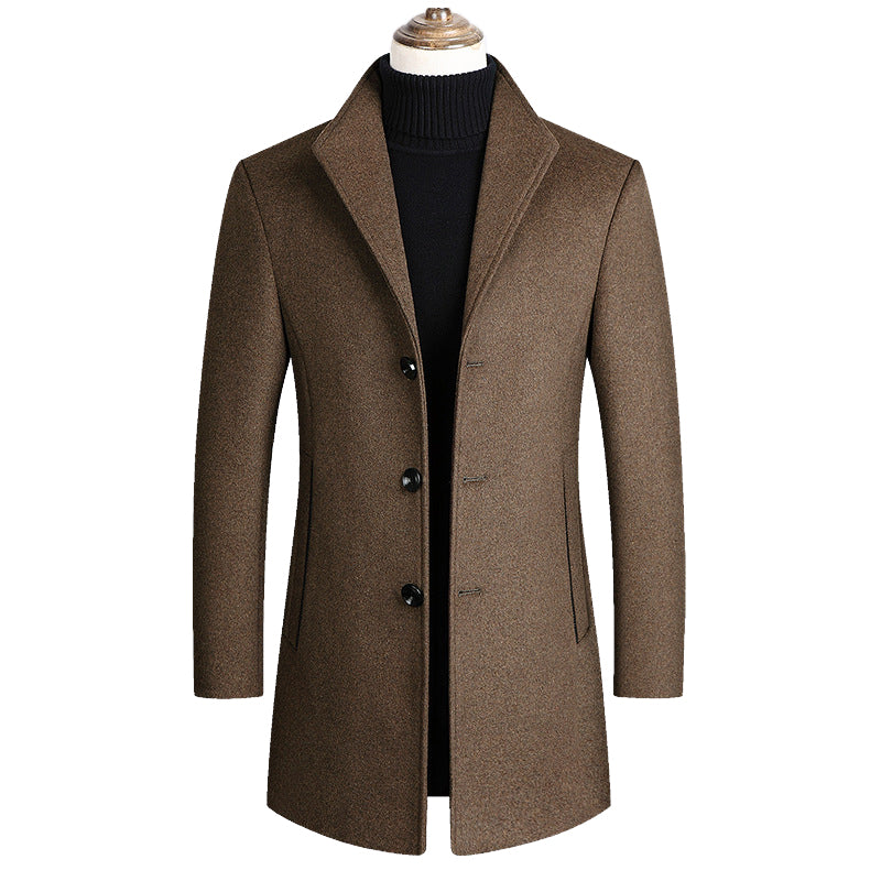 British Gentleman Thick Wool Pea Coat