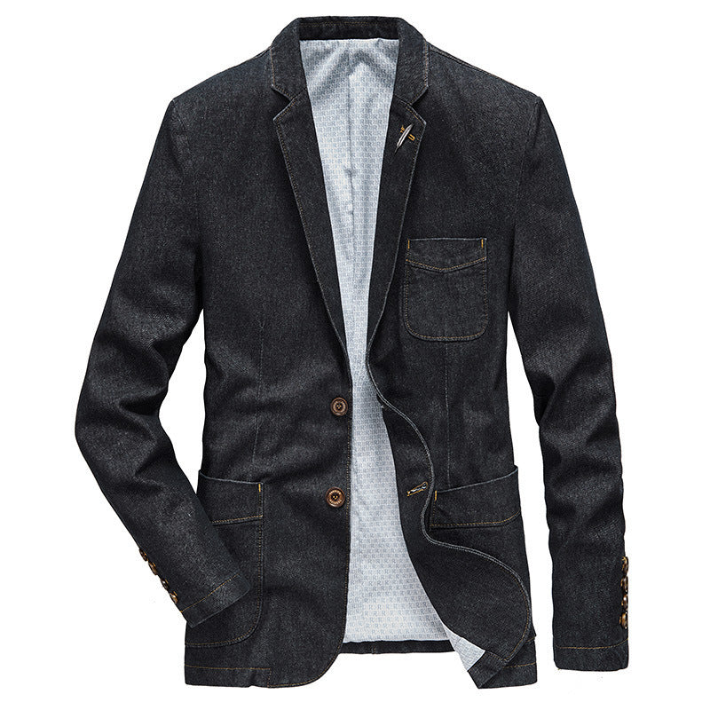 Men's Classic Casual Sport Denim Blazer Jacket