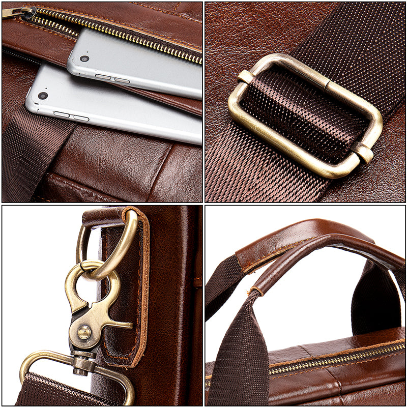 Men's Genuine Leather Business Briefcase