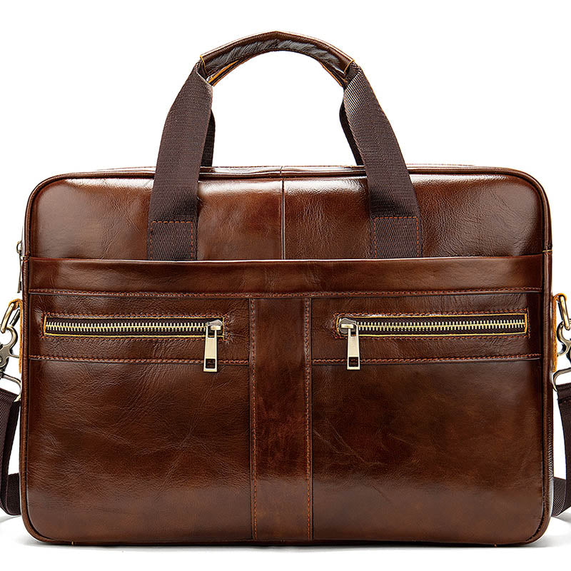 Men's Genuine Leather Business Briefcase