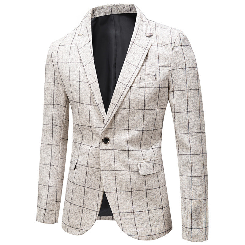Premium Fitted Thin Plaid Blazer- 2019 New Arrival